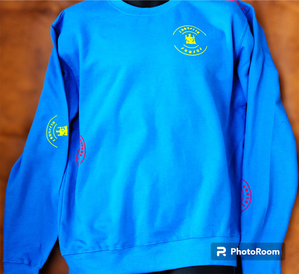 Neon Monogram - Sweatshirt: sapphire blue