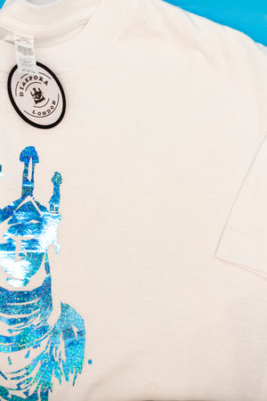 OBA Holographic Tshirt: White Sapphire