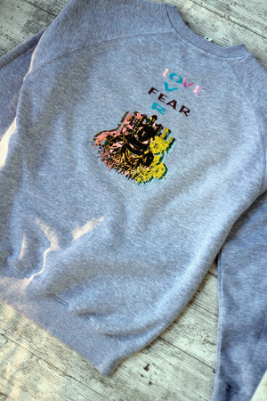 Love Over a Grey Sweater