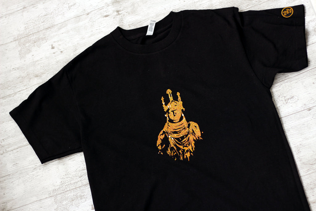 OBA Holographic Tshirt: Gold Black