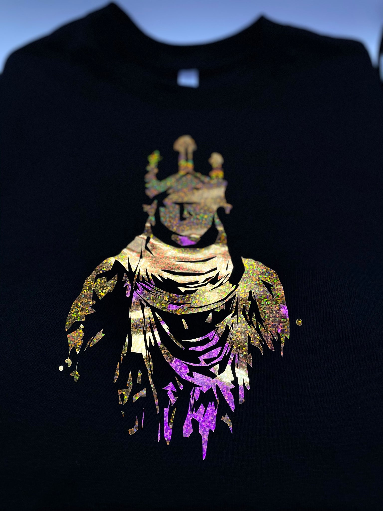 OBA Holographic Tshirt: Gold Black